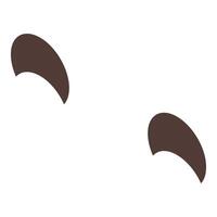 Two brown commas creating negative space on white background vector