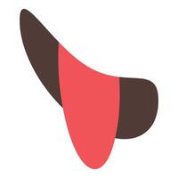 Cartoon tongue sticking out, making a funny face expression vector