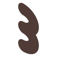 Brown abstract shape creating a sense of flowing movement vector