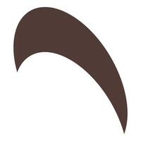 Brown arc sweeping gracefully across white background vector