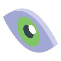 Green eye watching something with isometric view vector