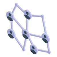 Network connecting people in a business organization via digital links vector