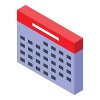 Hanging calendar showing days of the month for scheduling and planning vector