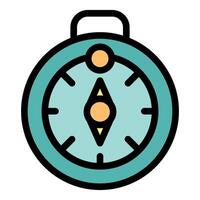 Hand compass showing the direction to follow for hiking vector