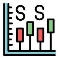 Stock market graph showing currency exchange rate fluctuations vector