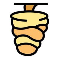 Hanging wasp nest icon illustrating insect home vector
