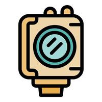 Smart watch presenting modern technology with touchscreen feature vector