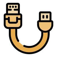 Usb cable connecting showing data transfer concept vector