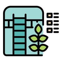 Smart farm automation system growing plants using hydroponics vector