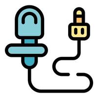 Spy earpiece icon detecting secret information vector
