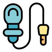 Medical endoscope showing camera and light source icon vector