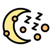 Crescent moon and stars icon depicting sleeping time vector