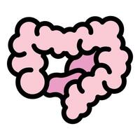 Human small intestine icon representing digestive system vector
