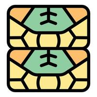 Credit cards stacked showing secure payment system vector