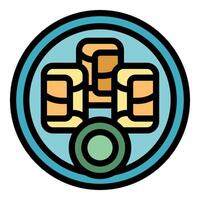 Sim card chip being scanned for security purposes icon vector