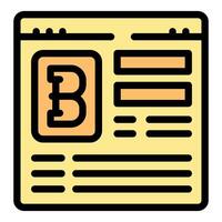 Online platform showing bitcoin symbol for cryptocurrency investment vector