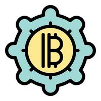 Bitcoin being used as a cog in a larger system vector