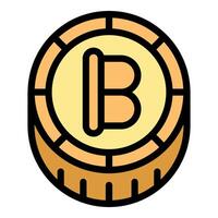 Bytecoin cryptocurrency coin showing b symbol for digital money vector