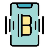 Smartphone making sound with letter b on screen vector