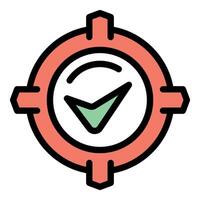 Check mark icon representing the concept of validation and approval vector