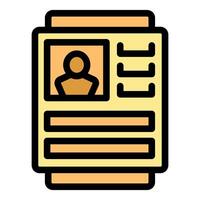 Digital id card with personal information and photo vector