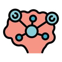 Brain connections showing artificial intelligence at work vector