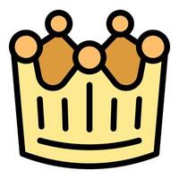 Gold crown icon representing monarchy and royalty vector