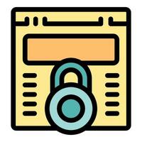 Secure website icon depicting online security measures vector