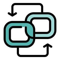 Blockchain transaction system showing cryptocurrency transfer vector
