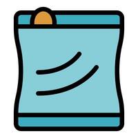 Foil package with window for food packaging storing vector