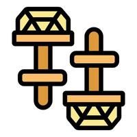 Pair of cufflinks with geometric pattern for men's shirt cuffs vector