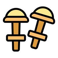 Pair of earplugs reducing noise level for peaceful environment vector