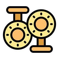 Combination padlock keeping things safe and secure vector
