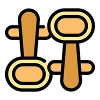 Pair of crutches icon representing orthopedic equipment for walking vector
