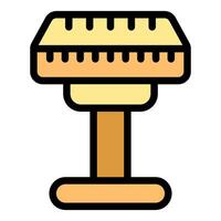 Leveling tool standing on tripod base icon illustration vector