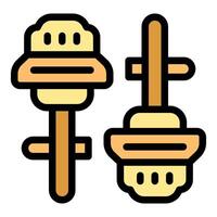 Birdhouse icon set representing bird home and shelter vector