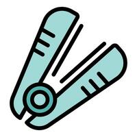 Hair straightener icon for web and mobile app development vector