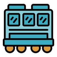 Modern tram front view public transport icon vector