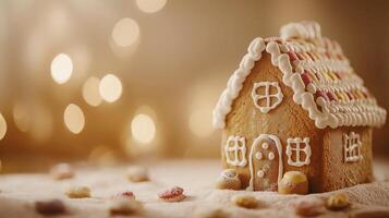 a ginger house is shown with a light background photo