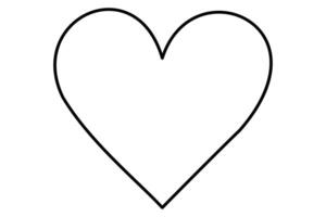 Continuous one line drawing of heart icon, heart shape, heart symbol outline art illustration vector
