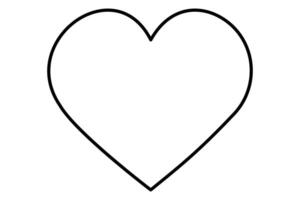 Continuous one line drawing of heart icon, heart shape, heart symbol premium illustration vector