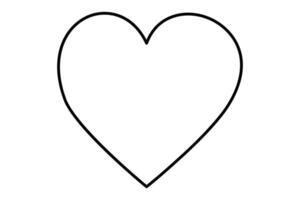 Continuous single line ofheart icon, heart shape, heart symbol drawing outline art illustration vector