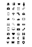 collection of internet icons commonly used vector