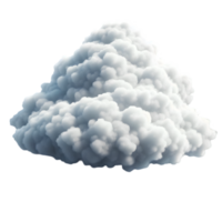 Dusty gray cloud with dark color at bottom on transparent background png