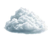 Pure white clear cloud on transparent background png