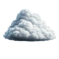Dusty gray cloud with dark color at bottom on transparent background png