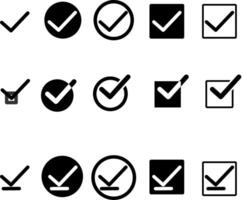 Check mark icon vector