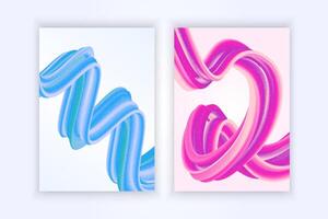 cover design background with liquid abstract wavy colorful gradient blue and purple vector