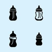 Four Variations of a Baby Bottle Icon vector