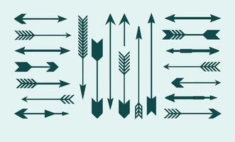 A set of black arrows pointing in different directions, suitable for design purposes. vector
